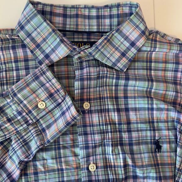 Polo Ralph Lauren Men’s Performance Plaid Long Sleeve Button Down Shirt Size L - Picture 1 of 10